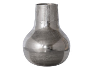 BEPUREHOME Collection vase, rund - sølv aluminium (Ø36)