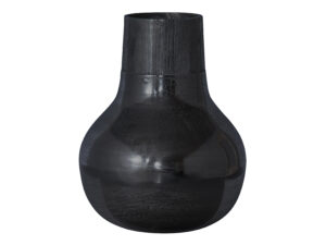 BEPUREHOME Collection vase, rund - sort aluminium (Ø36)