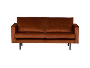 BEPUREHOME Rodeo 2,5 pers. sofa - rust fløjl