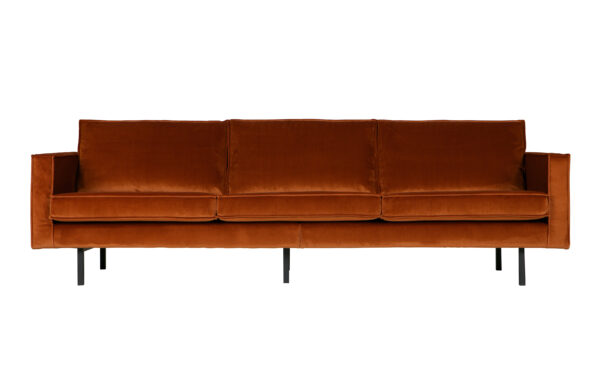 BEPUREHOME Rodeo 3 pers. sofa - rust fløjl