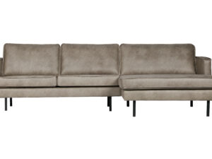 BEPUREHOME Rodeo sofa, m. højre chaiselong - elefant grå/brun stof