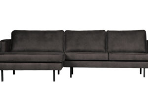 BEPUREHOME Rodeo sofa, m. venstre chaiselong - sort stof