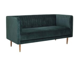 BLOOMINGVILLE Nolan 3 pers. sofa - blå-grøn/natur/messing polyester/egetræ/metal