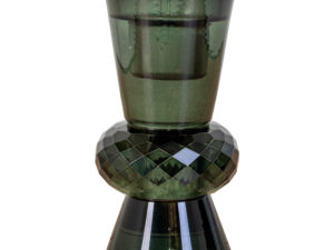 HOUSE NORDIC lysestage, rund - grøn glas (H:12)