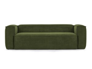 LAFORMA Blok 2 pers. sofa - grøn corduroy fløjl (210 cm)