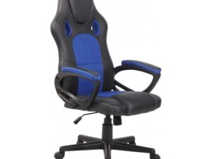 Racing Gaming kontorstol i kunstlæder H110 - 120 cm - Sort/Blå