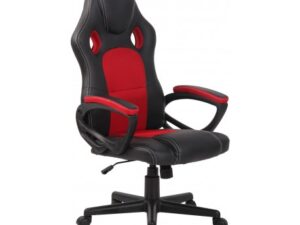 Racing Gaming kontorstol i kunstlæder H110 - 120 cm - Sort/Rød