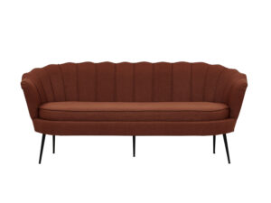 VENTURE DESIGN Calais 3 personers sofa - rust polyester og sort metal