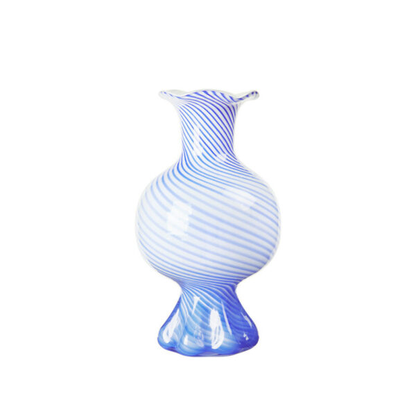 Broste Copenhagen Mella Vase Intense Blue, Mundblæst glas