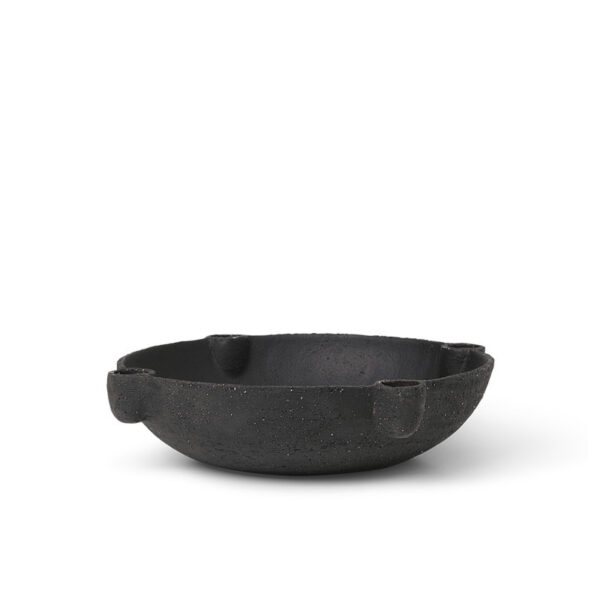 Ferm Living Bowl Lysestage Ceramic Dark Grey