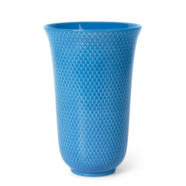 Lyngby Porcelæn Rhombe Vase Blå H20 cm
