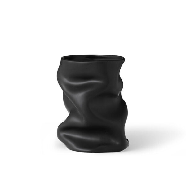 Menu Collapse Vase 20 Black