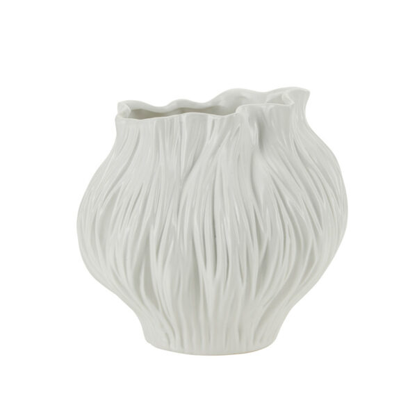 Vase organisk hvid