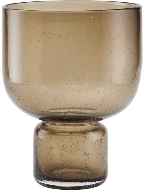 Farida, Vase, glas by House Doctor (D: 17 cm. x H: 20 cm., Brun)