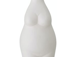 Elora, Vase, Stentøj by Bloomingville (H: 18 cm. B: 9.5 cm. L: 10 cm., Hvid)