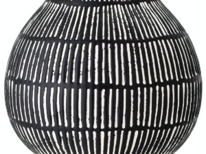 Elveda, Deko Vase, Stentøj by Bloomingville (D: 15.5 cm. H: 14.5 cm., Sort)