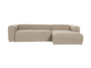 LAFORMA Blok 3 pers. sofa, m. højre chaiselong - beige stof