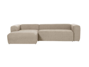 LAFORMA Blok 3 pers. sofa, m. venstre chaiselong - beige stof