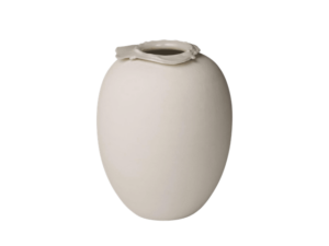 Northern Brim Vase H28 Beige