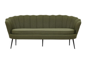 VENTURE DESIGN Calais 3 personers sofa - grøn polyester og sort metal